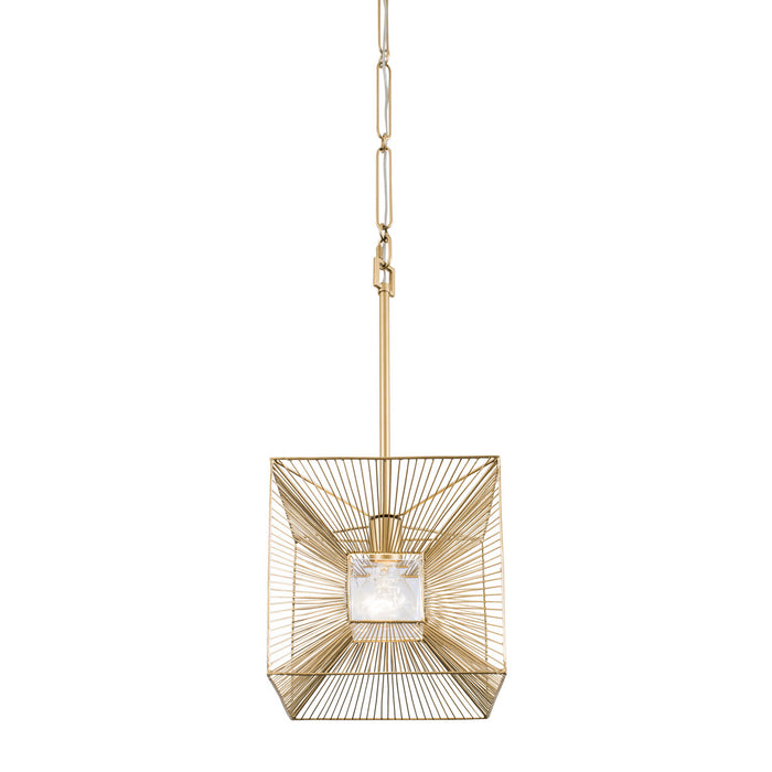 Varaluz 366P01FG One Light Pendant, French Gold