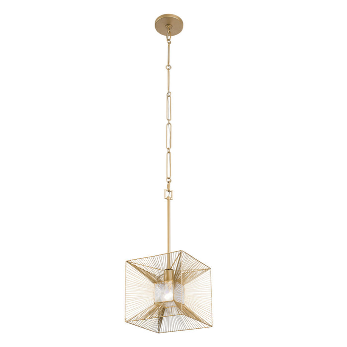 Varaluz 366P01FG One Light Pendant, French Gold