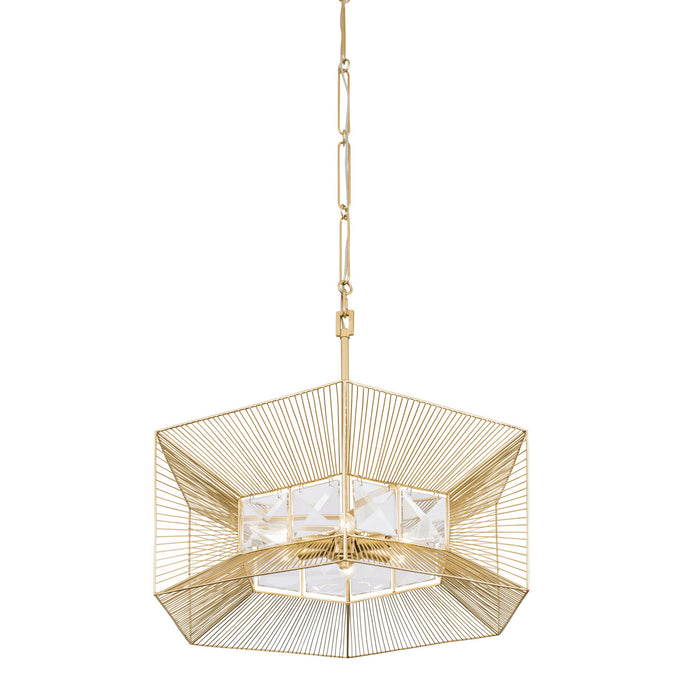 Varaluz 366P06FG Six Light Pendant, French Gold