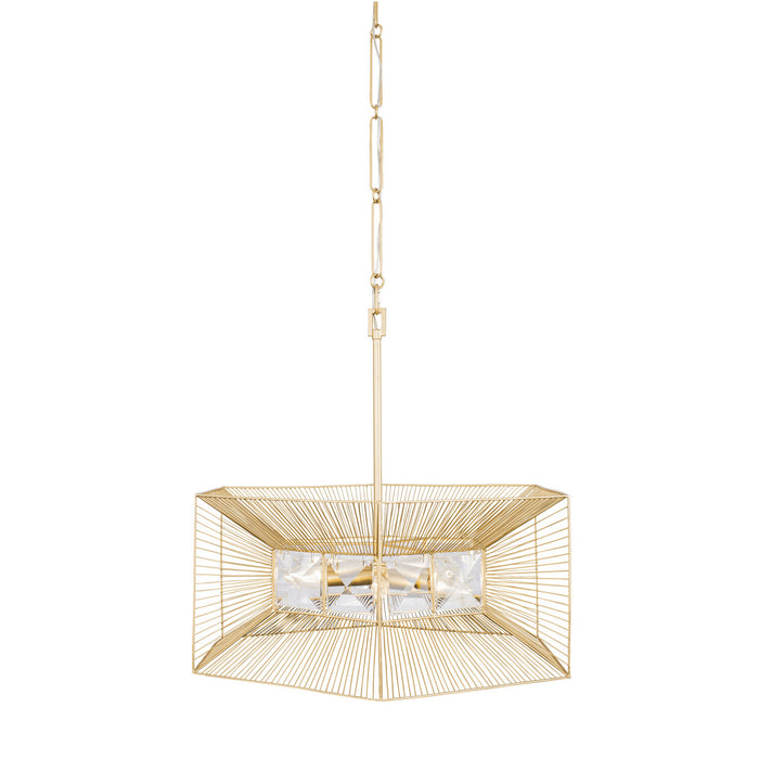 Varaluz 366P06FG Six Light Pendant, French Gold
