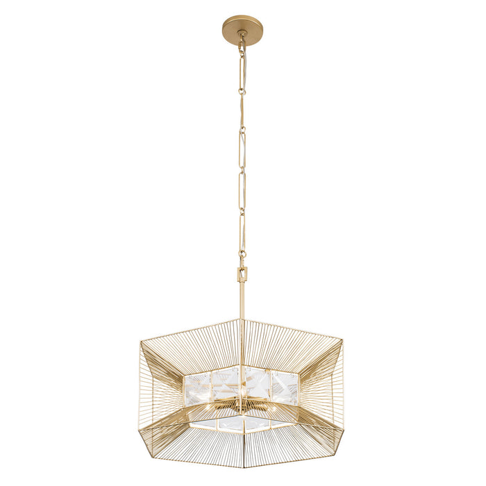 Varaluz 366P06FG Six Light Pendant, French Gold