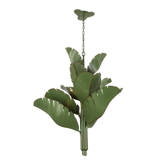 Varaluz 901C12 12 Light Chandelier, Banana Leaf