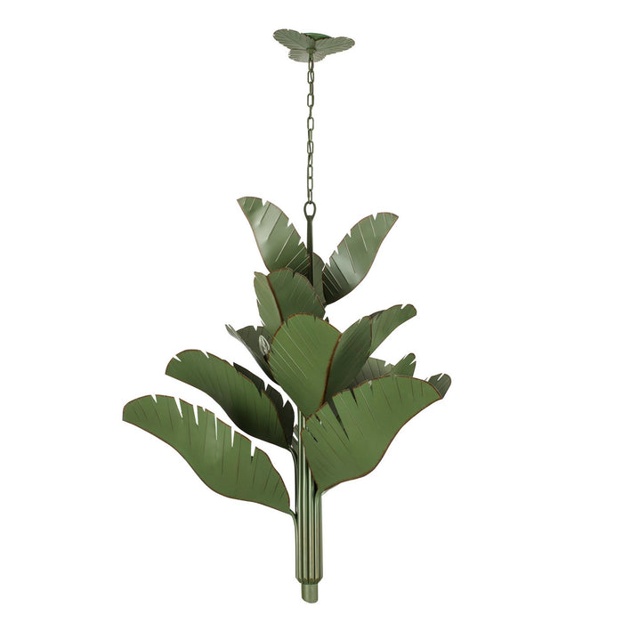Varaluz 901C12 12 Light Chandelier, Banana Leaf