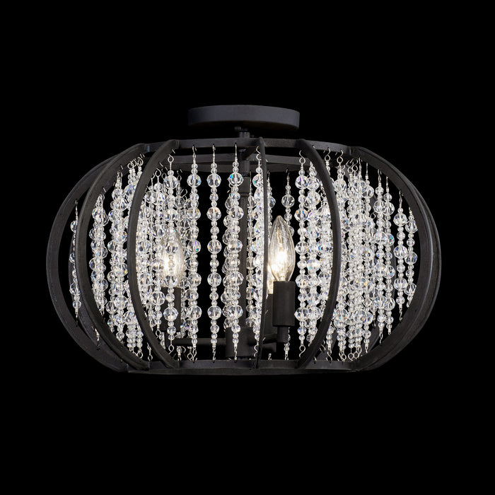 Varaluz 367S03CB Three Light Semi-Flush Mount, Carbon