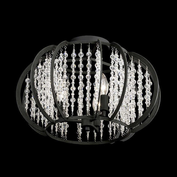 Varaluz 367S03CB Three Light Semi-Flush Mount, Carbon