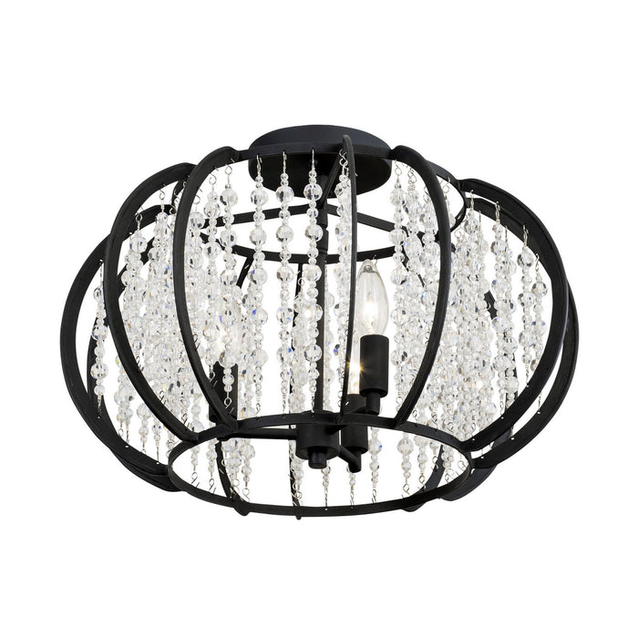 Varaluz 367S03CB Three Light Semi-Flush Mount, Carbon