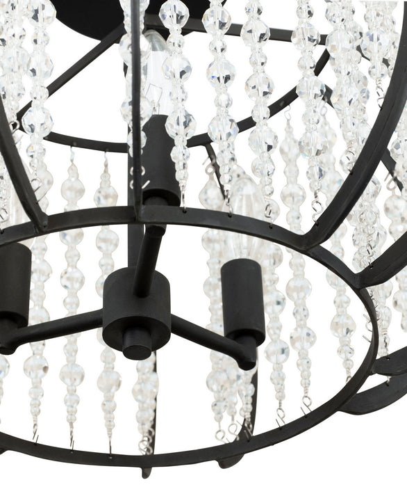 Varaluz 367S03CB Three Light Semi-Flush Mount, Carbon