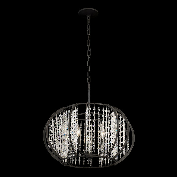 Varaluz 367P03CB Three Light Pendant, Carbon