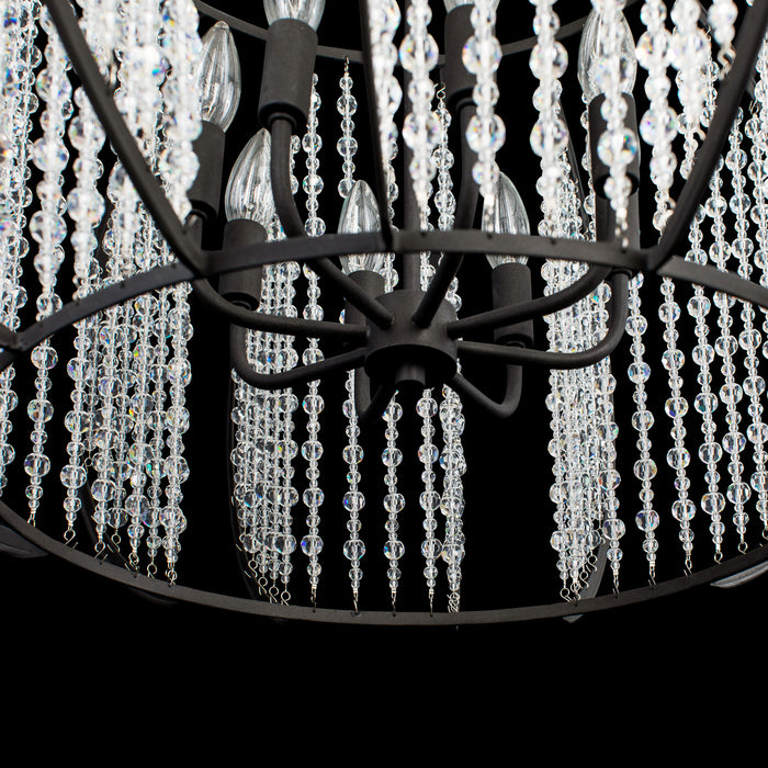 Varaluz 367P08CB Eight Light Pendant, Carbon