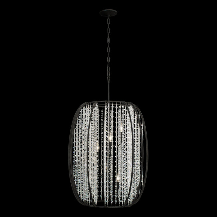 Varaluz 367F06CB Six Light Foyer Pendant, Carbon