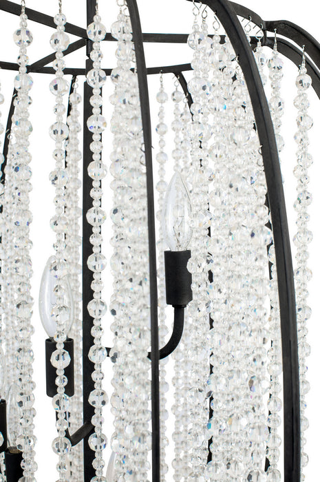 Varaluz 367F06CB Six Light Foyer Pendant, Carbon