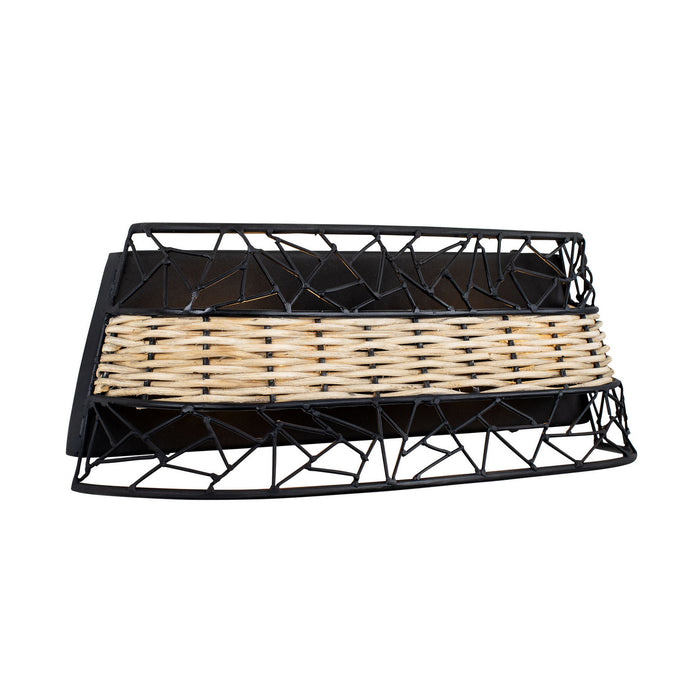 Varaluz 362B02BL Two Light Bath, Black