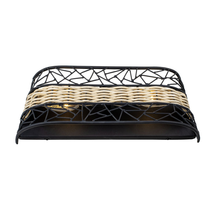 Varaluz 362B02BL Two Light Bath, Black