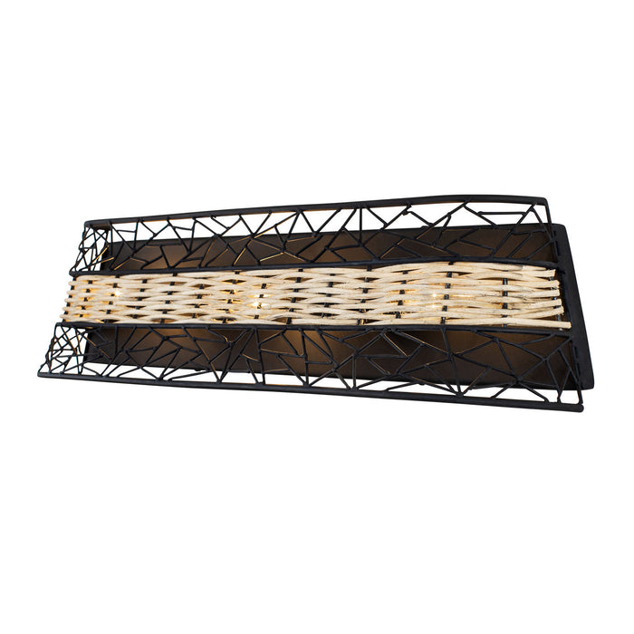 Varaluz 362B03BL Three Light Bath, Black