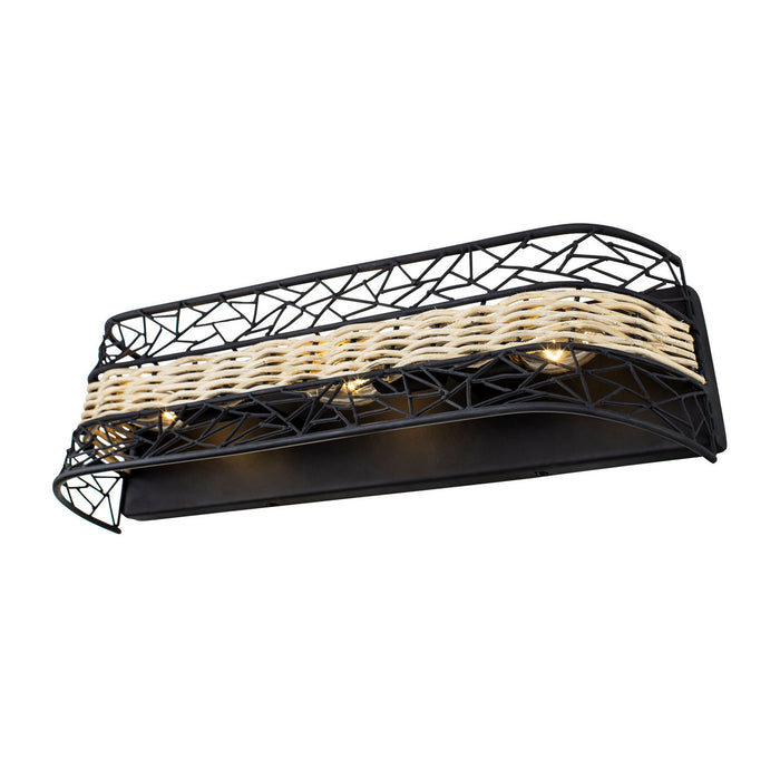 Varaluz 362B03BL Three Light Bath, Black