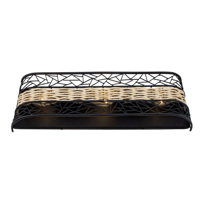 Varaluz 362B03BL Three Light Bath, Black