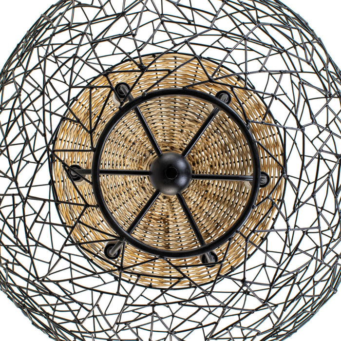 Varaluz 362P06BL Six Light Pendant, Black