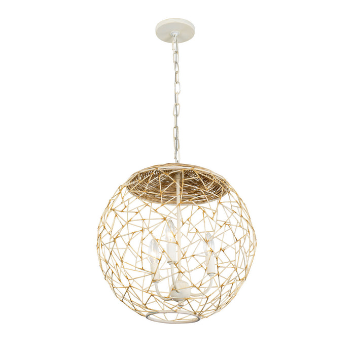 Varaluz 362P03CW Three Light Pendant, Country White