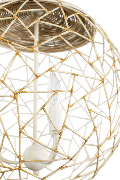 Varaluz 362P03CW Three Light Pendant, Country White
