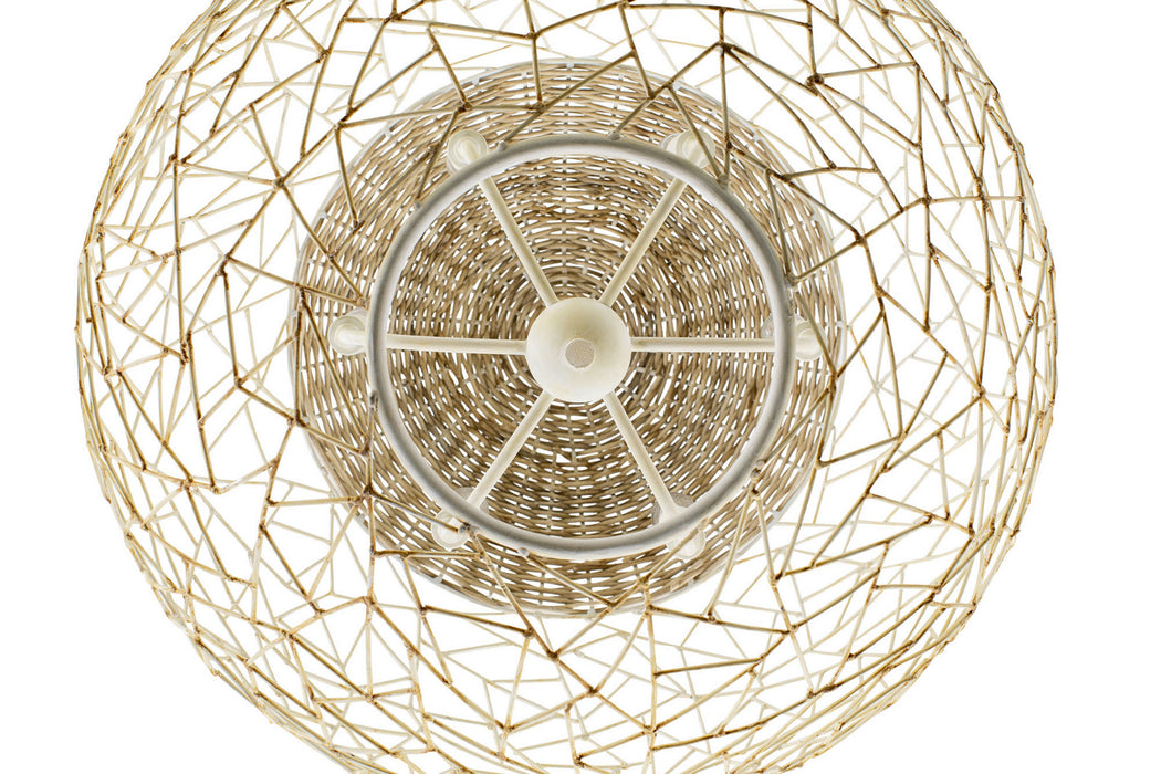Varaluz 362P06CW Six Light Pendant, Country White