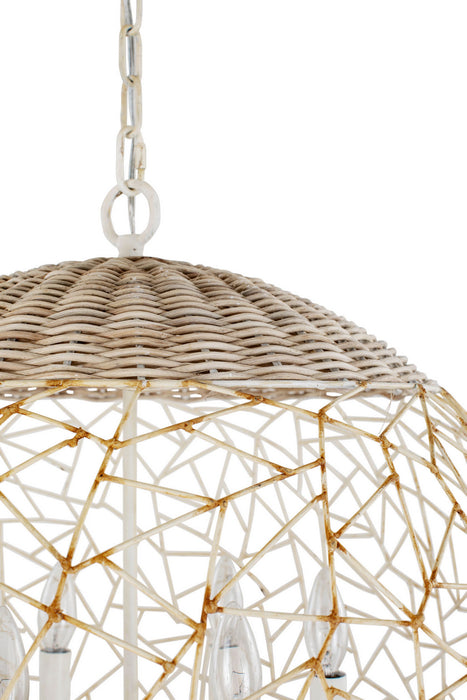 Varaluz 362P06CW Six Light Pendant, Country White