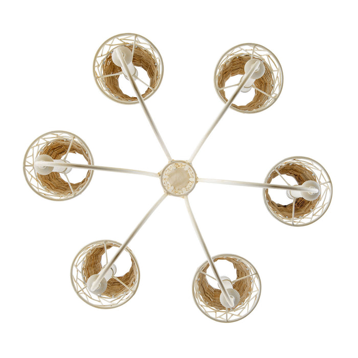 Varaluz 362C06CW Six Light Chandelier, Country White