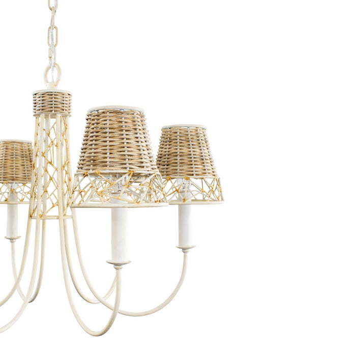 Varaluz 362C06CW Six Light Chandelier, Country White