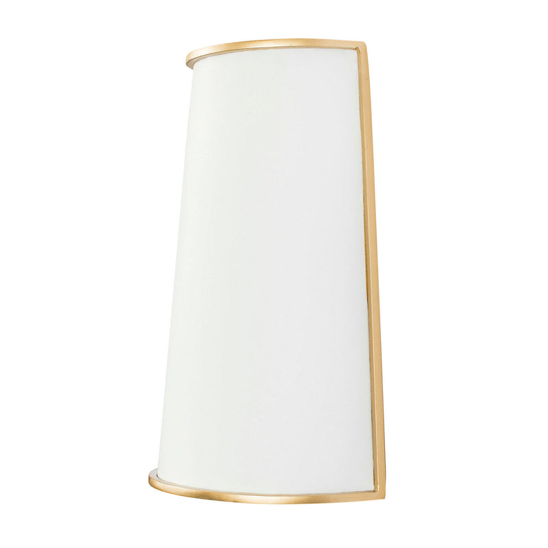 Varaluz 364W02MWFG Two Light Wall Sconce, Matte White/French Gold