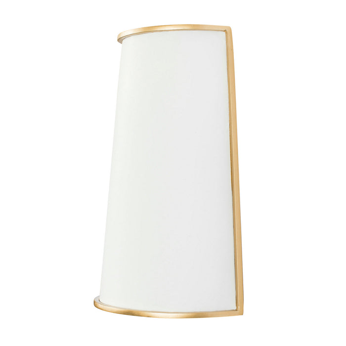 Varaluz 364W02MWFG Two Light Wall Sconce, Matte White/French Gold