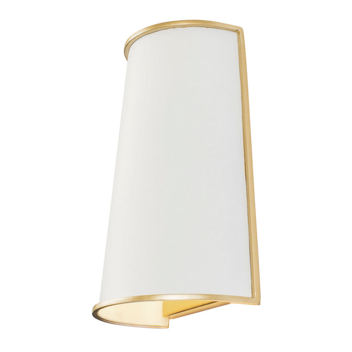Varaluz 364W02MWFG Two Light Wall Sconce, Matte White/French Gold