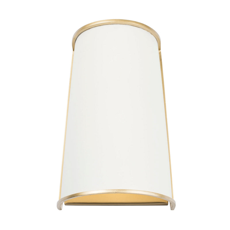 Varaluz 364W02MWFG Two Light Wall Sconce, Matte White/French Gold