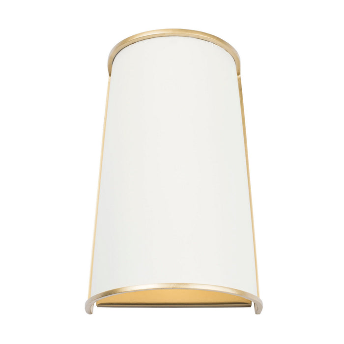 Varaluz 364W02MWFG Two Light Wall Sconce, Matte White/French Gold