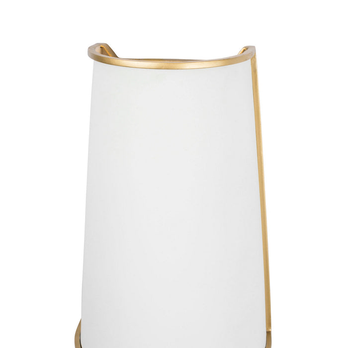 Varaluz 364W02MWFG Two Light Wall Sconce, Matte White/French Gold