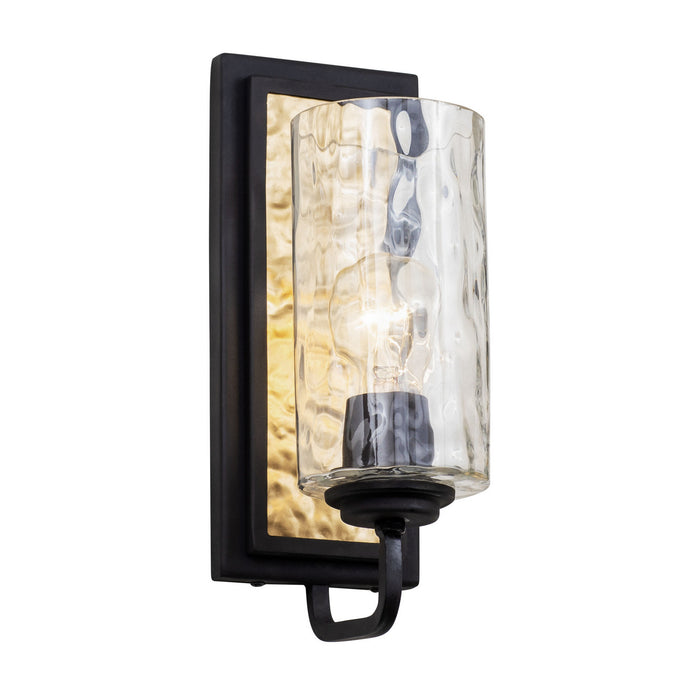 Varaluz 371W01CBFG One Light Wall Sconce, Carbon/French Gold