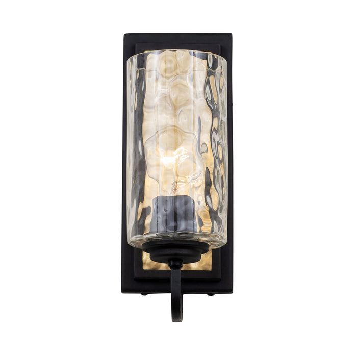 Varaluz 371W01CBFG One Light Wall Sconce, Carbon/French Gold