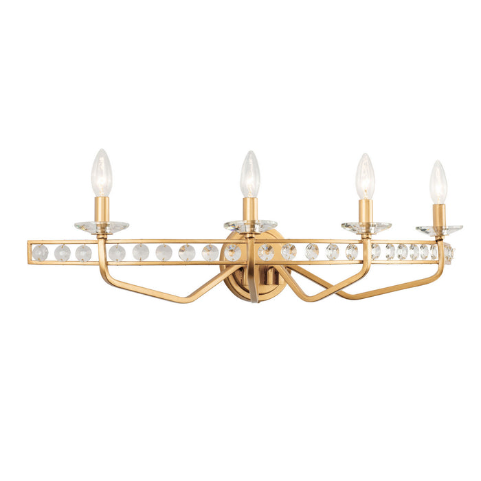 Varaluz 363B04AG Four Light Bath, Antique Gold