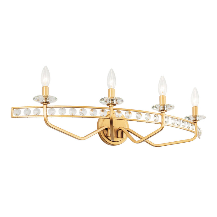 Varaluz 363B04AG Four Light Bath, Antique Gold