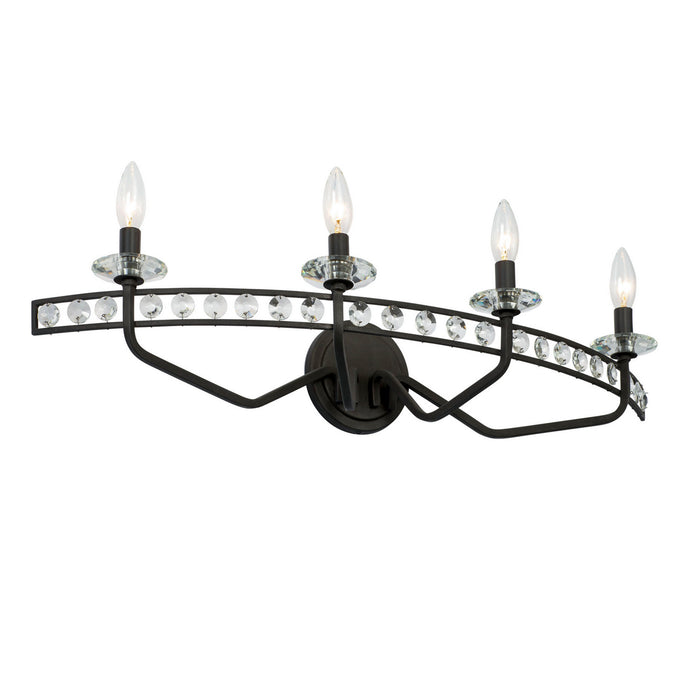 Varaluz 363B04CB Four Light Bath, Carbon