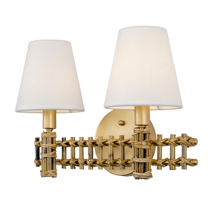 Varaluz 360B02FG Two Light Bath, French Gold