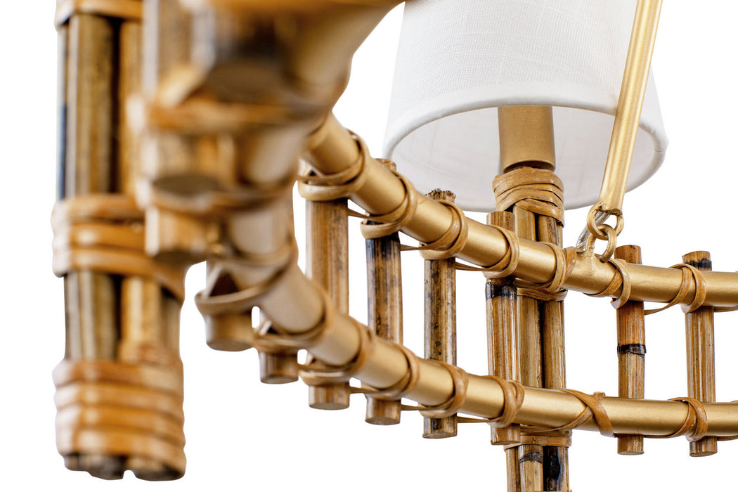 Varaluz 360C06FG Six Light Chandelier, French Gold