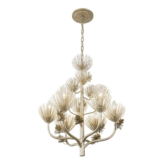 Varaluz 365C06ZG Six Light Chandelier, Zen Gold
