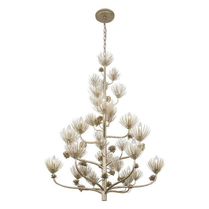 Varaluz 365C12ZG 12 Light Chandelier, Zen Gold