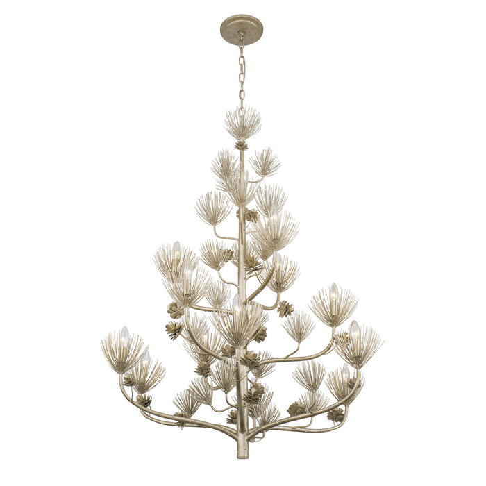 Varaluz 365C12ZG 12 Light Chandelier, Zen Gold