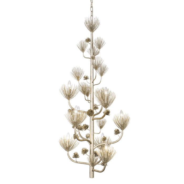 Varaluz 365F09ZG Nine Light Foyer Pendant, Zen Gold