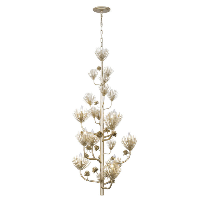 Varaluz 365F09ZG Nine Light Foyer Pendant, Zen Gold