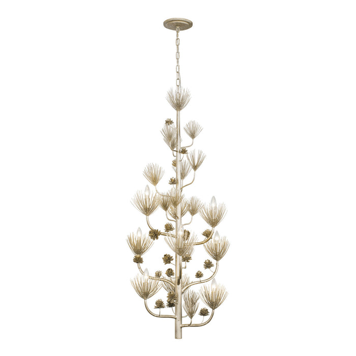 Varaluz 365F09ZG Nine Light Foyer Pendant, Zen Gold