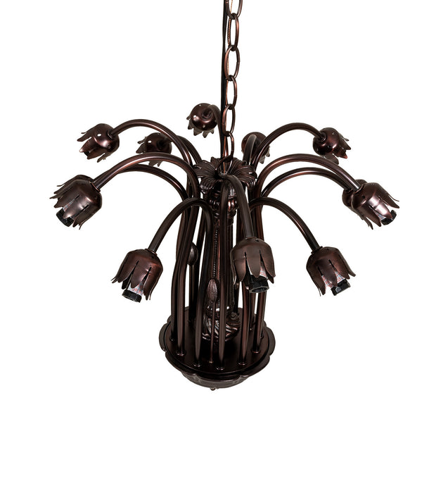 Meyda Tiffany 10335 12 Light Chandelier Hardware, Mahogany Bronze