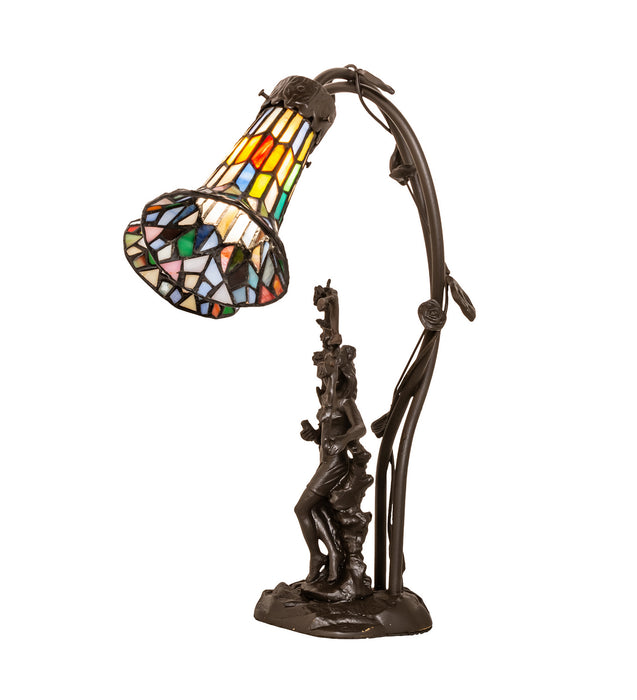 Meyda Tiffany 133659 Two Light Table Lamp, Mahogany Bronze