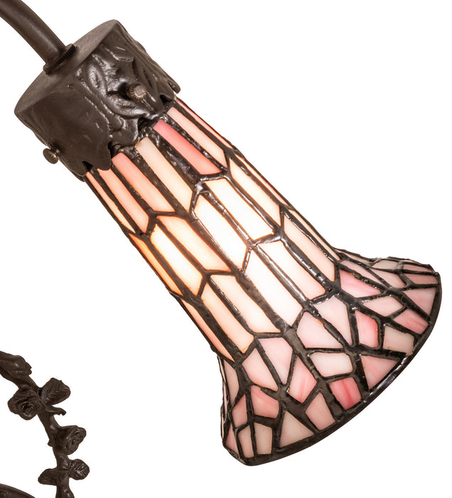 Meyda Tiffany 134637 Two Light Table Lamp, Mahogany Bronze