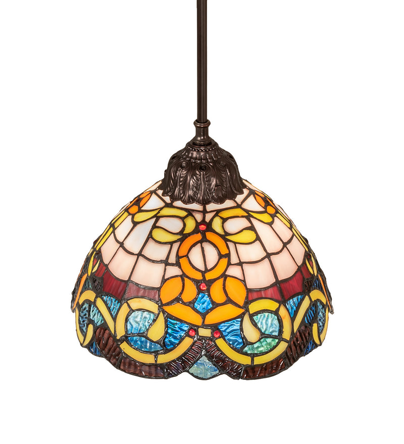 Meyda Tiffany 139440 One Light Mini Pendant, Mahogany Bronze